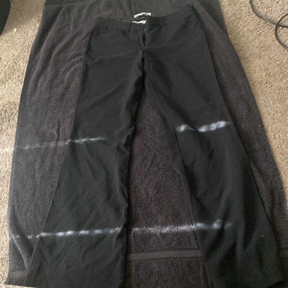 Black , Office Pants , No Stretch